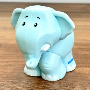 Fisher Price Little People BLUE ELEPHANT Toy Figure Zoo Safari 2017 Mattel